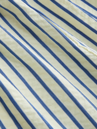 Cotton-blend Mid Rise Striped Bowknot Shorts