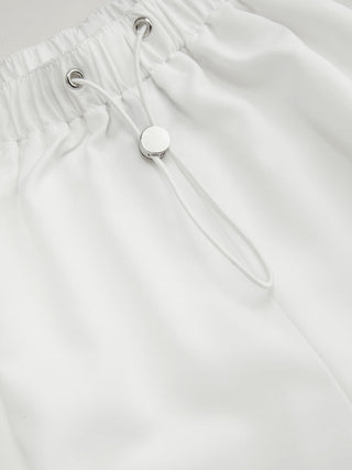 Mid Rise Ruched Drawstring Cargo Jogger Trousers