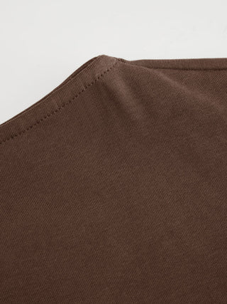 Cotton-blend Boat Neck Short Sleeve Tee