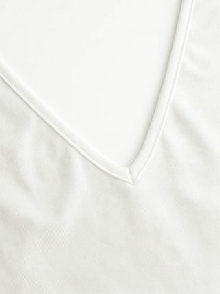 Cotton-blend High Stretch V-neck Tank Top