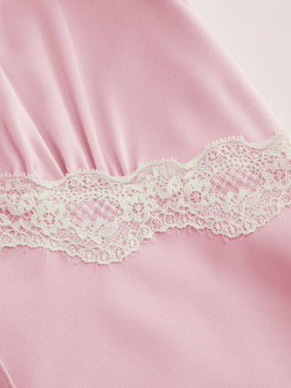 Satin Sweetheart Ruffle sleeve Lace Panel Ruched Mermaid Maxi Dress