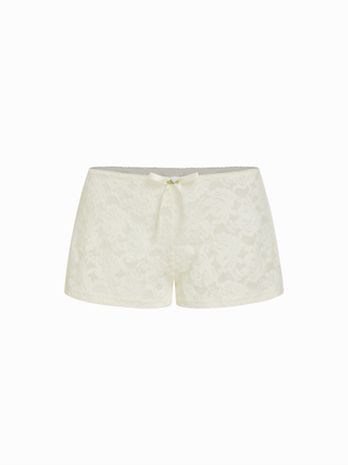Lace Sweetheart Crop Top & Low Rise Shorts Loungewear Set
