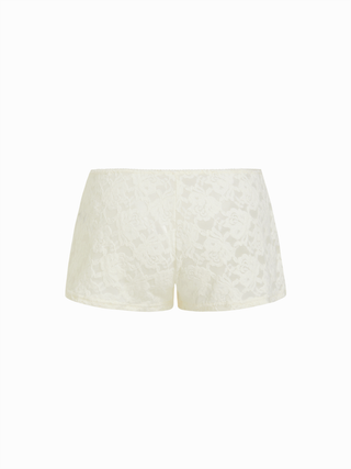 Lace Sweetheart Crop Top & Low Rise Shorts Loungewear Set