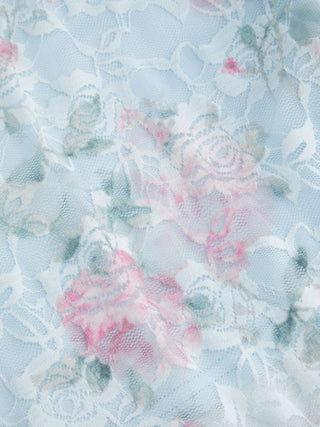 Lace Floral Sweetheart Neck Ruffle Trim Cami Mini Dress