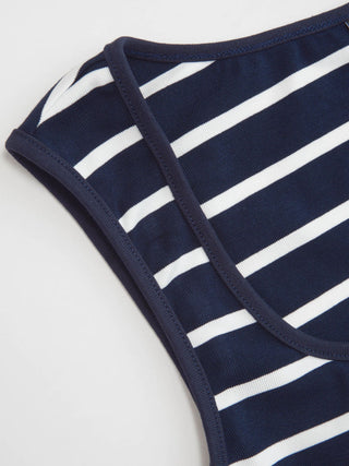 Cotton-blend Stripe Scoop Neck Tank Top & Low Rise Mini Skirt Set