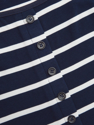 Cotton-blend Stripe Scoop Neck Tank Top & Low Rise Mini Skirt Set
