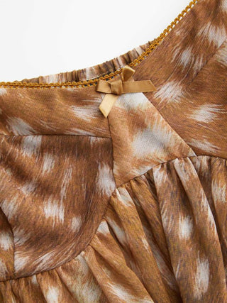 Square Neck Leopard Bowknot Cami Top
