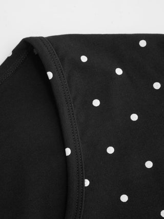 Cotton-blend U-neckline Short Bell Sleeve Tee