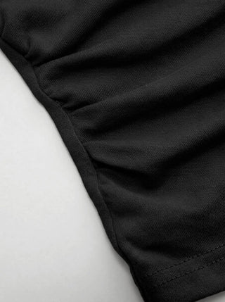 Cotton Sleeveless Ruched Tee