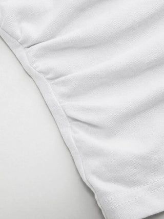 Cotton Sleeveless Ruched Tee