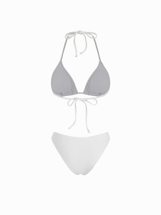 Halter Neckline Bikini Set with Lace Floral  Cover Up Set