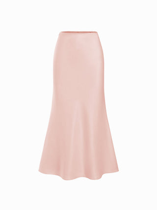 Stand Collar Cinched Waist Top With Belt & Zipper Mermaid Maxi Skirt Set