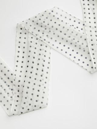 Chiffon Halter Neckline Polka Dot Ruffled Hem Ruched Maxi Dress