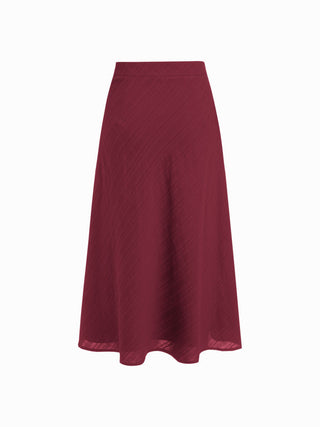 Cotton V-Neck Button Front Peplum Top & Mid Rise A-line Maxi Skirt Set With Belt