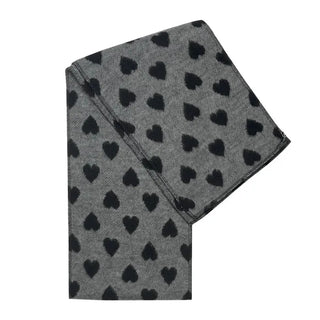 (2 colors) Heart pattern scarf