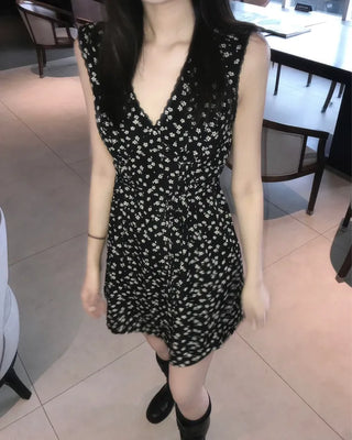 flare floral mini dress
