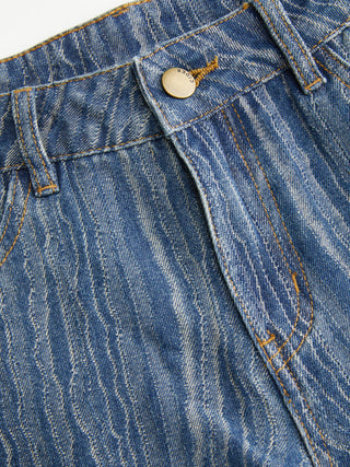 Denim Low Rise Wide Leg Jeans