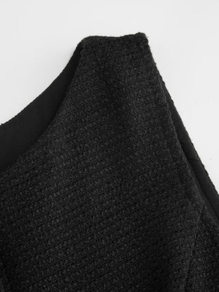 Tweed Boat Neck Jumpsuit