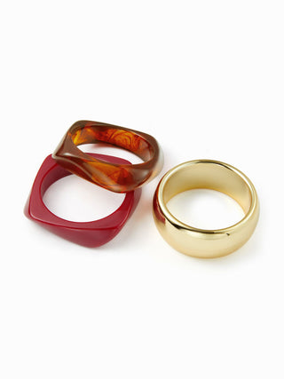 3PCS RESIN BRACELET SET