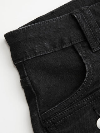 Stretch Cider Denim Low Rise Pocket Micro Shorts