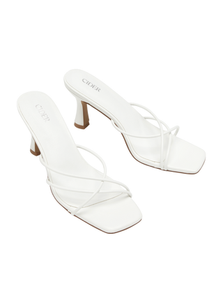 STRAP SQUARE TOE HEELS