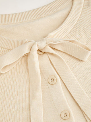 Knit Bowknot Cape Cardigan