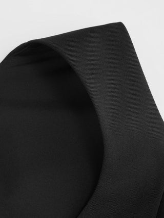 Square Neck Button Detail Mid Rise Straight Leg Jumpsuit