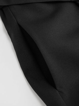 Square Neck Button Detail Mid Rise Straight Leg Jumpsuit
