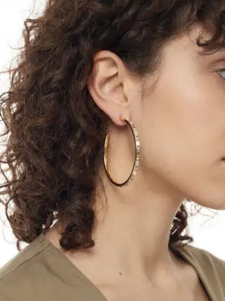 2 PAIRS RHINESTONE C-SHAPED EARRINGS SET For Date Party/Clubbing Wedding