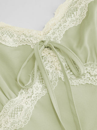 Satin Sweetheart Ruffle sleeve Lace Panel Ruched Mermaid Maxi Dress