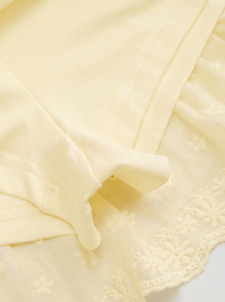 Cotton-blend Low Rise Textured Bowknot Ruffle Hem Mini Skirt