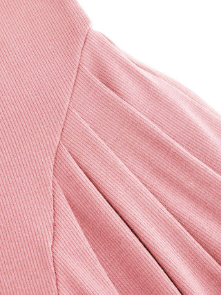 High Neck Solid Pocket Ruffle Midi Dress