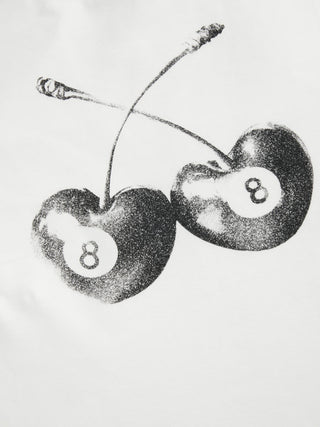 Cotton-blend 8-Ball Cherry Graphic Short Sleeve Tee