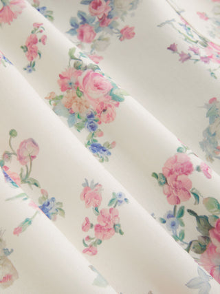 Textured Sculptural Floral Sweetheart Floral High Rise Flared Midi Dress