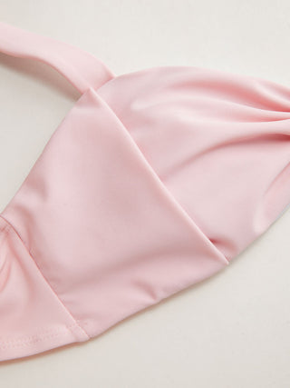 Sweetheart Bowknot Drawstring Bikini Set with Cover Up