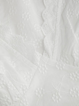 V-Neck Floral Scalloped Trim Lace Corset Top