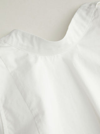 Cotton High Neck Backless Bowknot A-line Maxi Dress