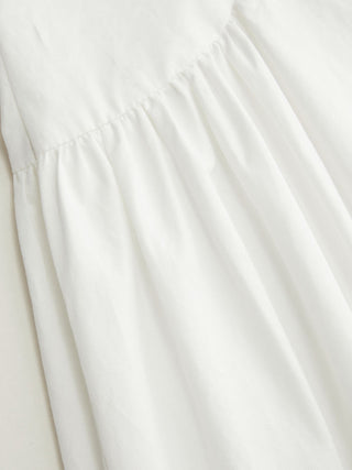 Cotton High Neck Backless Bowknot A-line Maxi Dress