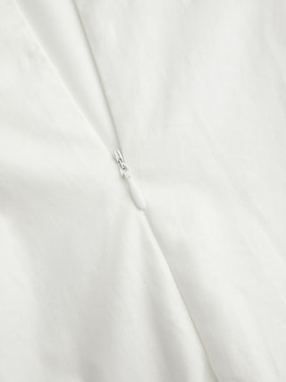 Cotton High Neck Backless Bowknot A-line Maxi Dress
