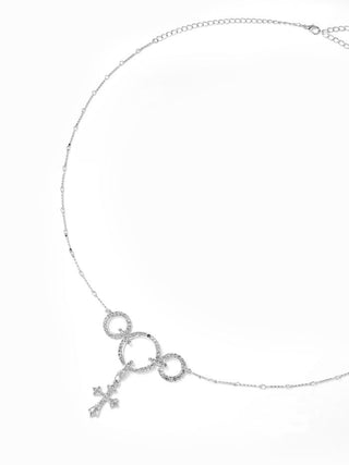 RHINESTONE CROSS WAIST CHAIN