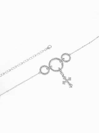 RHINESTONE CROSS WAIST CHAIN