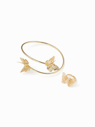 BUTTERFLY ARM CUFF & RING SET