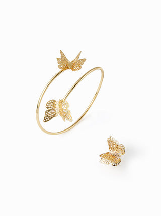 BUTTERFLY ARM CUFF & RING SET