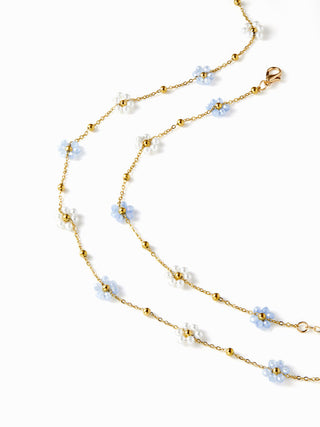 FLOWER BEADED NECKLACE & BRACELET SET