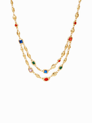 RHINESTONE LAYERED NECKLACE