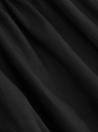 Cotton Boat Neck Ruched Low Rise A-line Maxi Dress