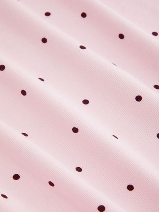 Boat Neck Polka Dot Batwing Sleeve Oversized Tee
