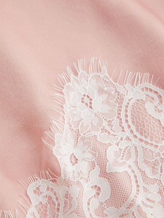 Satin Sleeveless Top and Lace Trim Maxi Skirt Set
