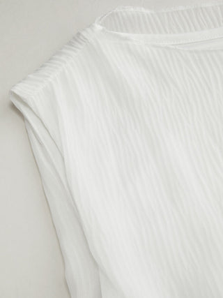 Chiffon Textured Ruched Tank Blouse