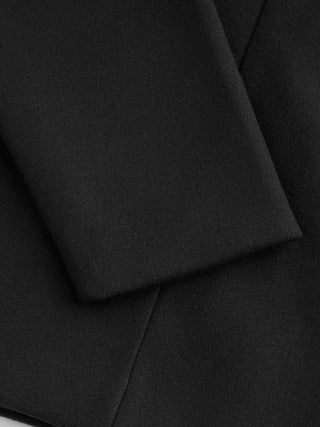 Wool-look High Neck Double Breasted Oversized Jacket
